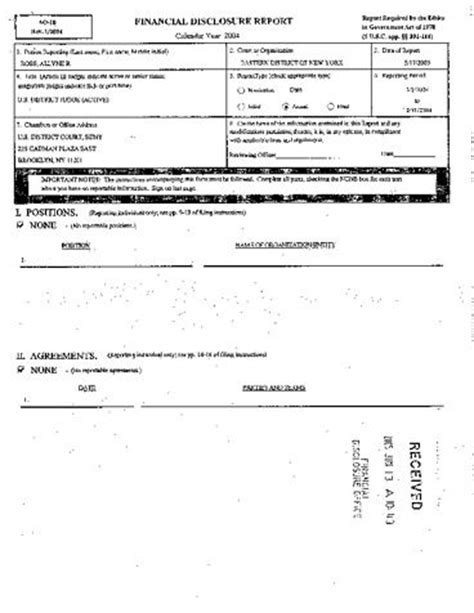 Allyne R Ross Financial Disclosure Report for 2003