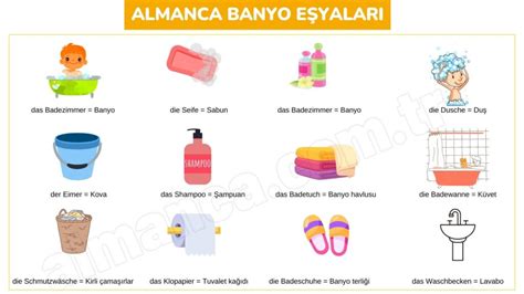 Almanca Banyo Eşyaları  Almanca.