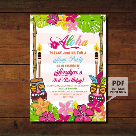 Aloha Invitation Template