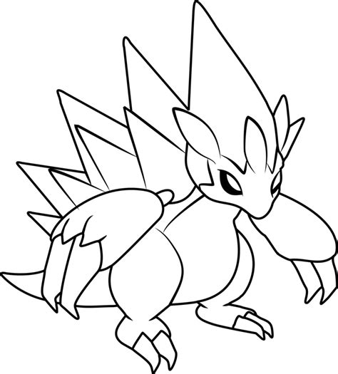 Alolan Sandslash Coloring Page