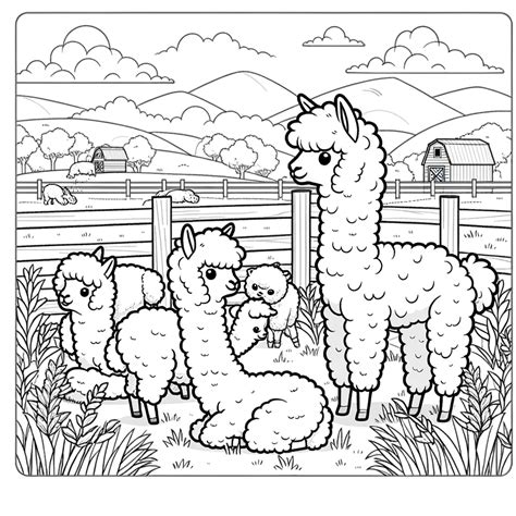 Alpaca Coloring Pages