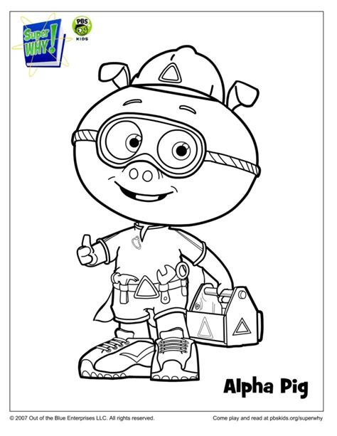 Alpha Pig Using The Toolbox Coloring Page Coloringall
