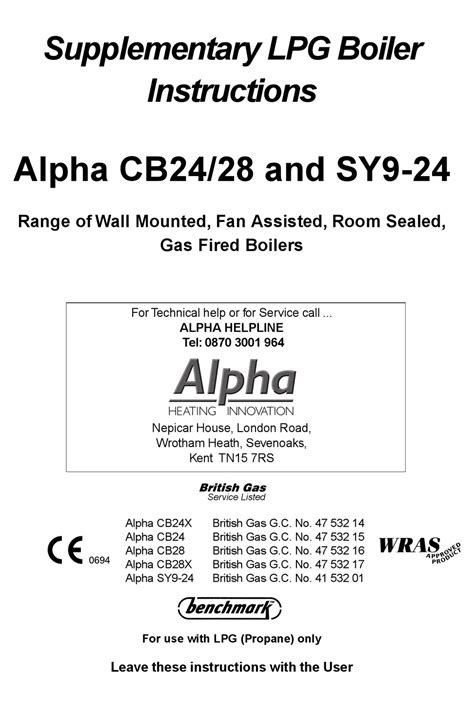 Alpha boiler cb24 28 servicing manual. - Manual de servicio ariston no frost.