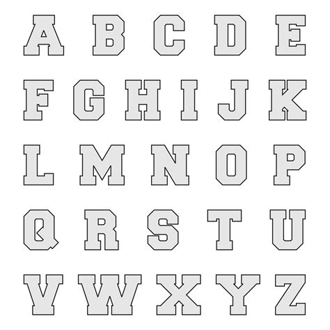 Alphabet Block Letters Printable