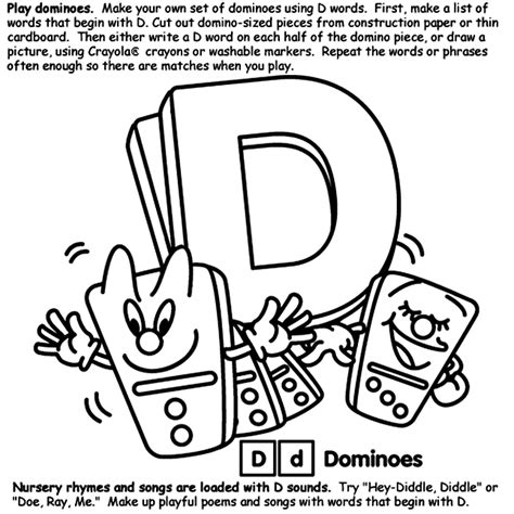 Alphabet D Coloring Page Crayola Com