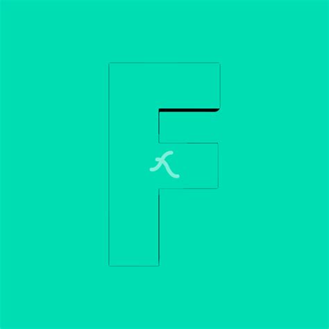 Alphabet F 3D rotation preloader Lottie JSON animation by