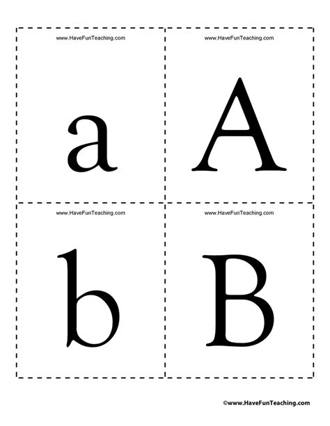 Alphabet Flash Cards Uppercase and Lowercase Have Fun Teaching