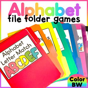 Alphabet Letters File Folder Game File Folder Games Folder Games File Folder Activities