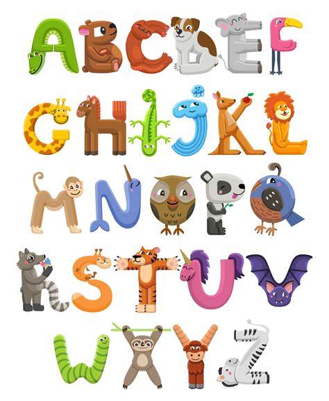 Alphabet Letters With Animals Printable