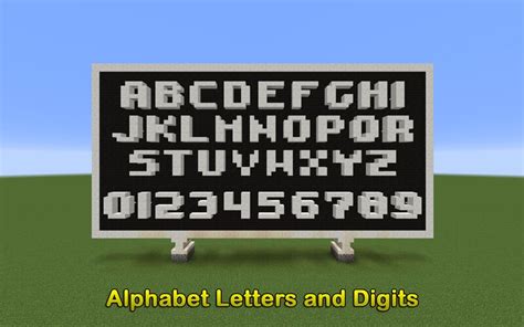 Alphabet Letters and Digits 3 x 3 Minecraft Map