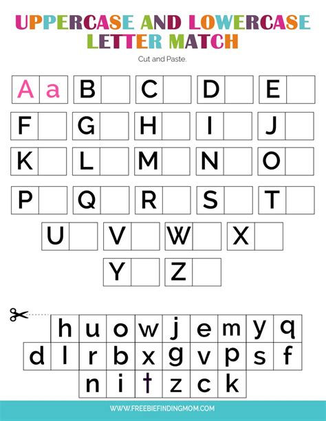 Alphabet Match Letters Worksheet Free Printable Worksheets For Kids