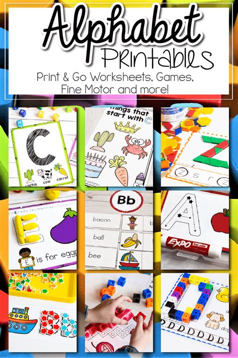Alphabet Printables For Hands On Learning