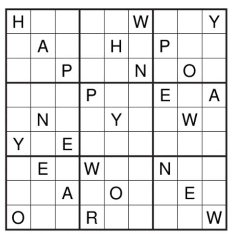 Alphabet Sudoku Puzzles