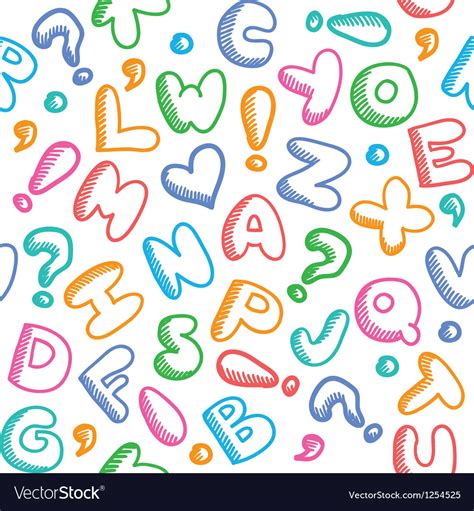 Alphabet pattern Royalty Free Vector Image VectorStock