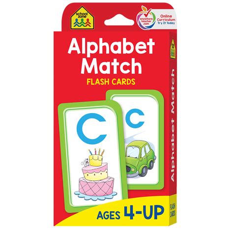 Full Download Alphabet Match Flash Cards By School Zone