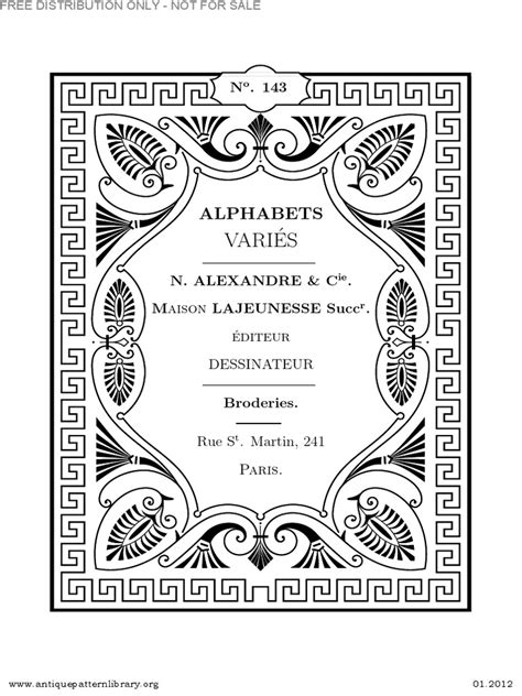 Alphabets Varies 1901 N Alexandre Cie Alexandre