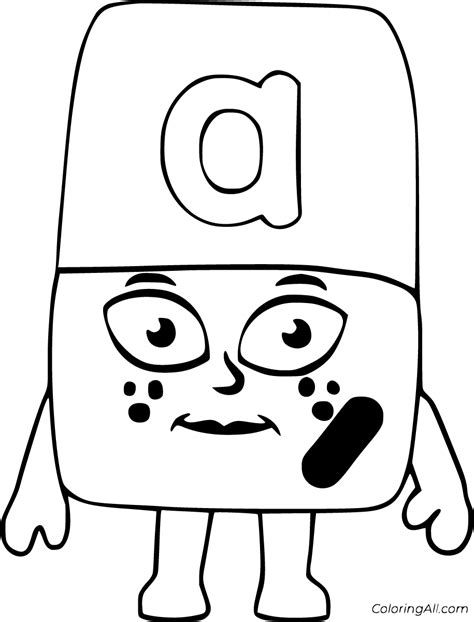 Alphablocks Coloring Pages Coloringall
