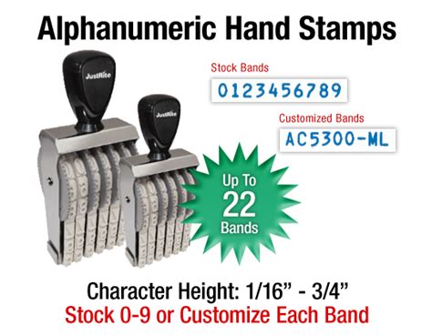 Alphanumeric Stamping Rubber Stamp Champ