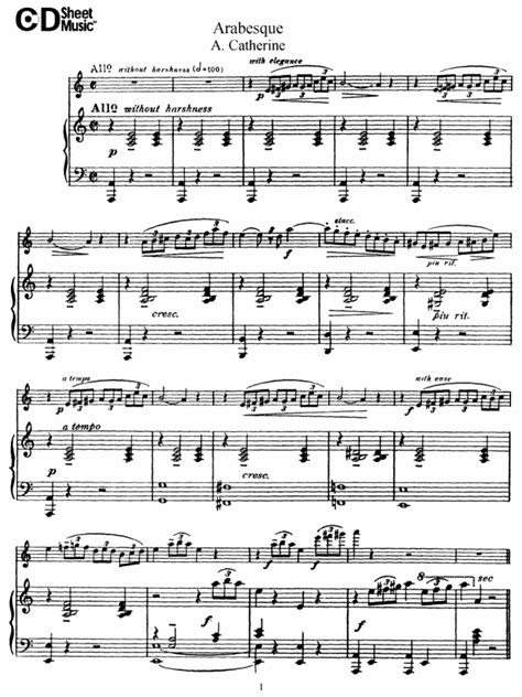 Alphonse Catherine Arabesque Piano PDF