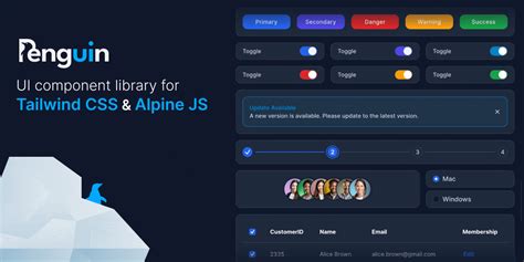 Alpine JS Tailwind Modal Example