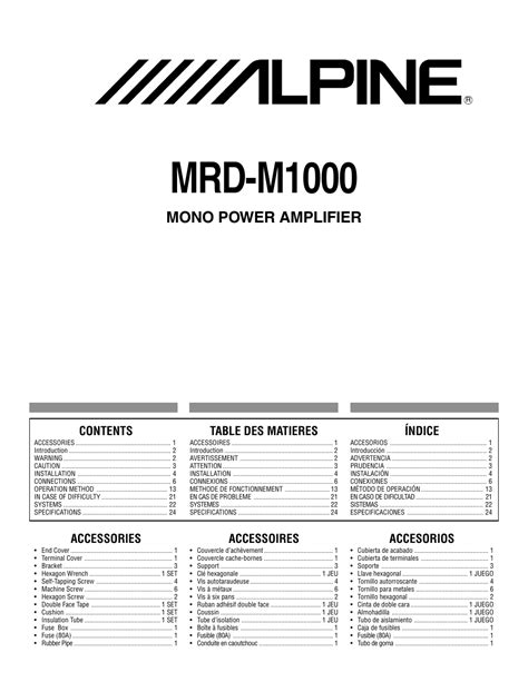 Alpine Manuals Guide User