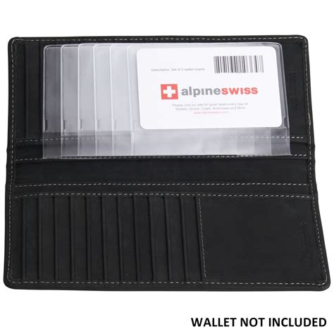 Alpine Swiss Set of 2 Checkbook Plastic Insert 6 Page Card