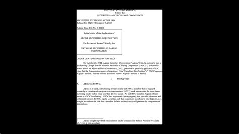 Alpine Securities is in significant trouble and cannot pay the $2 million fine imposed on them by the SEC. They have declared bankruptcy. GTII has the highest concentrated short position in Alpine's books, which is significant. GTII needs to fight against this illegal behavior, and a lawsuit is one of the ways to do so.