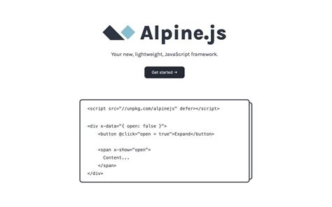 Alpine.js a lightweight framework for productive developers