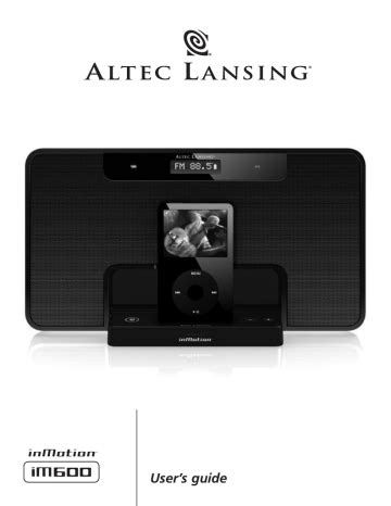Altec lansing inmotion im600 service manual. - Volvo dp 290 a service manual.