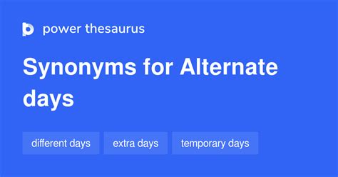 Alternate for.  6 days ago · Thesaurus.  Discover differences, examples,...