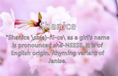 Alternate spellings for the name SHANICE - Best Little Baby