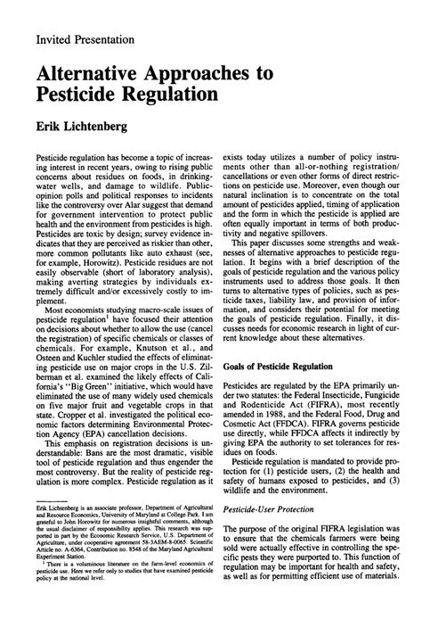 Alternative Approaches to Regulation