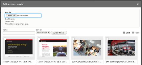 Alternative Homepage list UMD Terp Template Demo Site