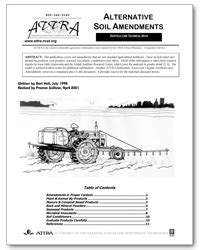 Alternative Soil Amendments – ATTRA – Sustainable Agriculture