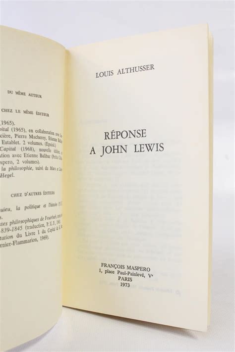Althusser Louis Reply to John Lewis Self Criticism
