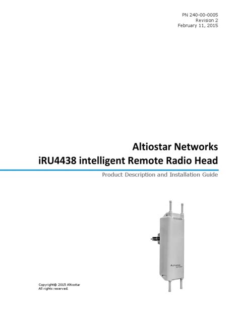 Altiostar IRU4438 Product Description