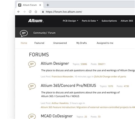 Altium support.  Altium Forum is a community for discussing Altium Designe...
