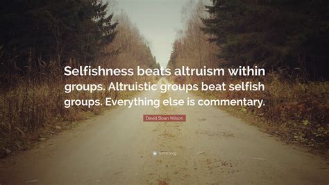 Altruism and selfishness