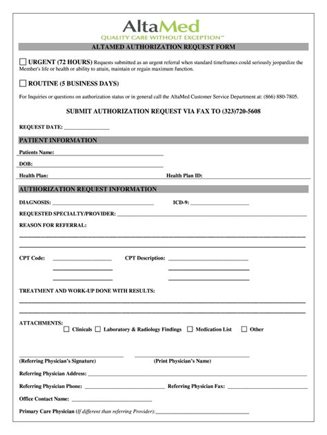 Altura Authorization Request 20142024 Form Fill Out and Sign