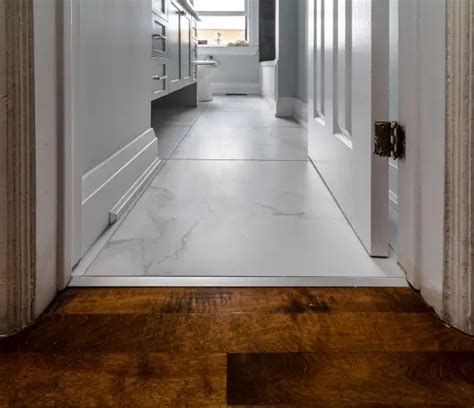 Aluminium floor planks.  And create a smooth transition between differe...