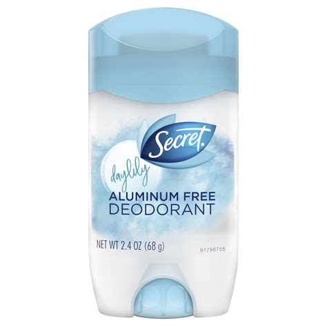Aluminium free deodorant. 24 Hour Dry-Touch Aluminum Free Deodorant, Salt Free Product Technology . Advanced formula contains Zinc Gluconate to neutralize odors and Perlite, a mineral absorbent that captures moisture. Apply the 24 hour dry-touch deodorant daily on clean, dry and non-irritated armpits. Paraben-free. Allergy-tested. Suitable for sensitive skin. 