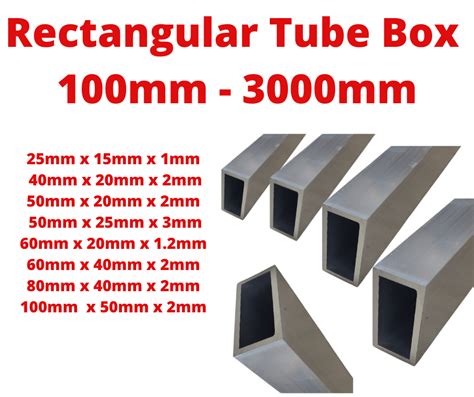 Aluminium rectangular box section sizes.  Buy aluminium rectangular box sections &...