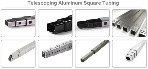 Aluminum telescoping square tubing.  Square and round telescopic Telescopin...
