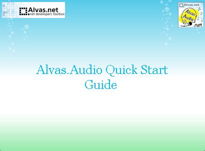 Alvas.Audio is C# audio library which plays, records, converts and ...