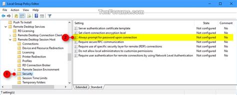 Always prompt for password upon connection windows server 2016.  Domain Policy could app...