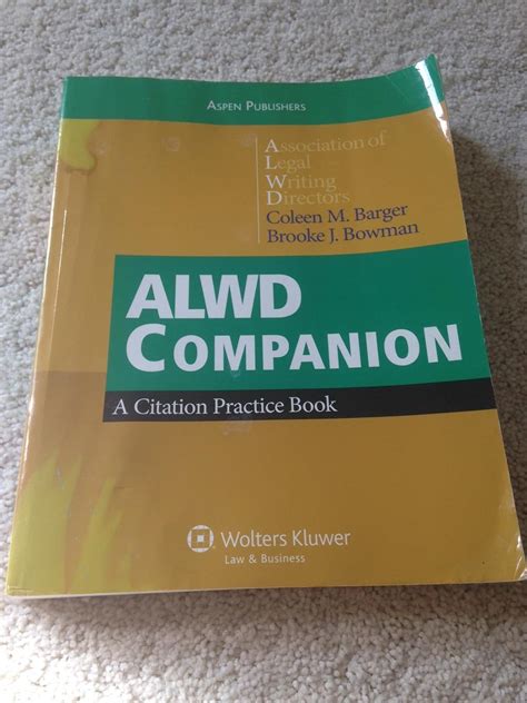 Full Download Alwd Companion A Citation Practice Book By Barger