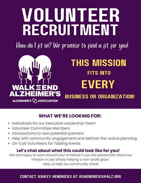 Alzheimer s Association Volunteer Position Descriptions