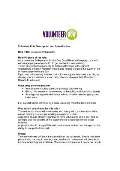 Alzheimer s Association Volunteer Position Descriptions