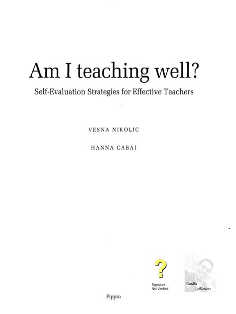 Am I Teaching Well pdf