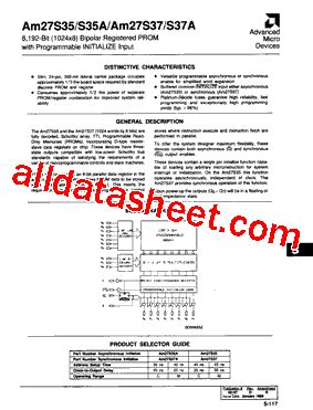 Am27S37 datasheet & applicatoin notes - Datasheet Archive